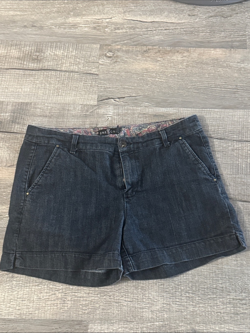 one 5 one Women's Dark Indigo Denim Shorts